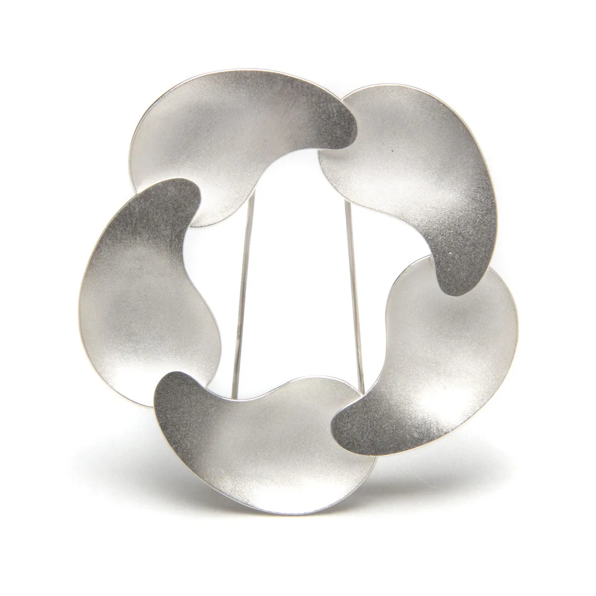 Modern Kidney Pool Spiral Brooch