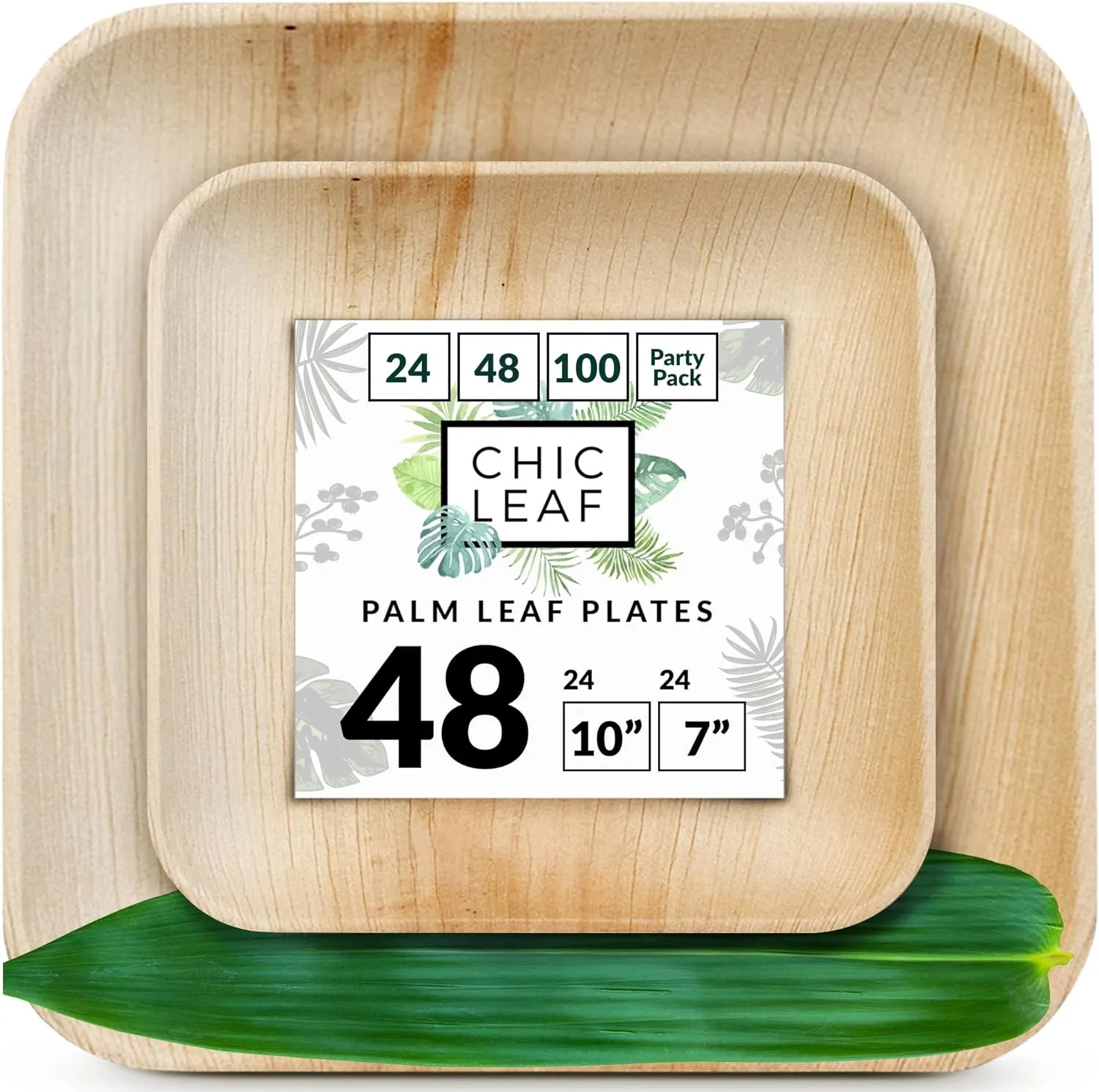 Palm Leaf Disposable Plates - Compostable & Biodegradable