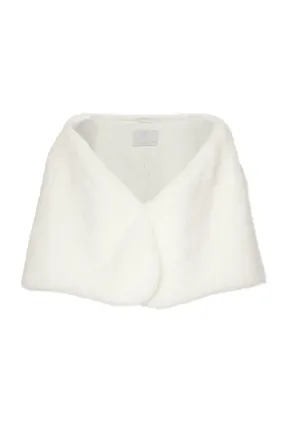 UNREAL FUR Yasmine Wrap Fur Stole (White)